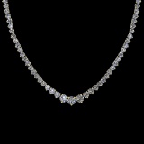 5.63 Ctw VS/SI1 Diamond 14K Yellow Gold Princess Necklace (ALL DIAMOND ARE