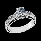 1.28 Ctw VS/SI1 (ALL DIAMOND ARE LAB GROWN ) Diamond 10k white Gold Engagem