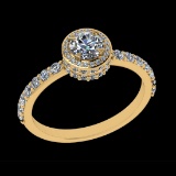 1.21 Ctw VS/SI1 Diamond Prong Set 18k Yellow Gold Engagement Ring (ALL DIAM