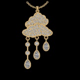 1.57 Ctw VS/SI1 Diamond Prong Set 18K Yellow Gold Engagement Ring