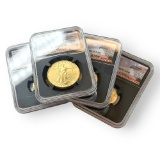 Certified Uncirculated American Gold Eagle 4pc Set 2021 T-2 MS70 NGC Norris