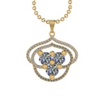 1.11 Ctw VS/SI1 Diamond 14K Yellow Gold Necklace (ALL DIAMOND ARE LAB GROWN