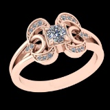 0.34 Ctw VS/SI1 Diamond Prong Set 10k Rose Gold Engagement Ring( (ALL DIAMO