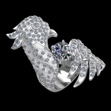 6.99 Ctw VS/SI1 Diamond 10k white Gold Engagement Ring (ALL DIAMOND ARE LAB