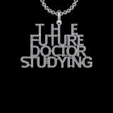 1.92 Ctw VS/SI1 Diamond 10K White Gold Veterinary Doctor theme Pendant (ALL