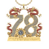 9.72 Ctw VS/SI1 Ruby And Diamond Style Prong Set 14K Yellow Gold Poker them