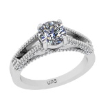1.32 Ctw VS/SI1 Diamond 14k white Gold Engagement Ring