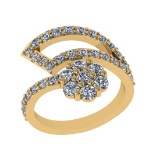 1.82 Ctw SI2/SI1 Diamond Prong Set 14k Yellow Gold Engagement Ring (ALL DIA