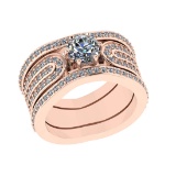 1.81 Ctw SI1/SI2 Diamond 14k Rose Gold Engagement Ring (ALL DIAMOND ARE LAB