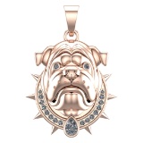 0.92 Ctw SI2/SI1 Diamond Prong Set 14k Rose Gold Pandant (ALL DIAMOND ARE L