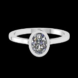0.75 Ctw VS/SI1 Diamond Prong Set 10K white Gold Solitaire Ring (ALL DIAMON