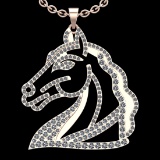 5.86 Ctw VS/SI1 Diamond 10k Rose Gold Pandant (ALL DIAMOND ARE LAB GROWN) (