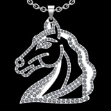 5.86 Ctw VS/SI1 Diamond 10k white Gold Pandant (ALL DIAMOND ARE LAB GROWN)