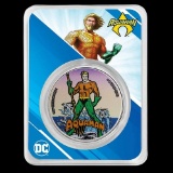 2023 Samoa 1 oz Silver DC Comics Aquaman Colorized with TEP