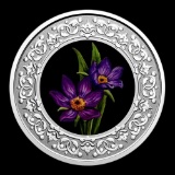 2020 RCM 1/4 oz Ag $3 Floral Emblems - Manitoba: Prairie Crocus