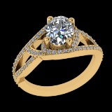 2.47 CtwVS/SI1 Diamond 10k Yellow Gold Engagement Ring