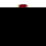 2.59 Ctw VS/SI1 Ruby and Diamond 14k Yellow Gold Engagement Ring (ALL DIAMO
