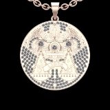 2.22 Ctw VS/SI1 Diamond 10K Rose Gold Sodiac Sign theme Pendant (ALL DIAMON