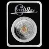 Cadillac Motor Car Company Logo Colorized 1 oz Silver w/ TEP