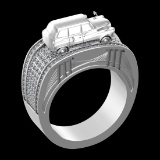 1.07 Ctw VS/SI1 Diamond 10k white Gold Engagement Ring ( (ALL DIAMOND ARE L