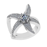 1.82 Ctw VS/SI1 Diamond Prong Set 14k white Gold Engagement Ring (ALL DIAMO