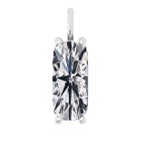 0.59 ctw VS Diamond Style Prong Set 14k White Gold Alphabet-I Pendant (ALL