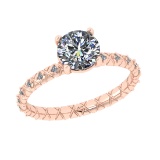 1.10 Ctw VS.SI1 (ALL DIAMOND ARE LAB GROWN ) Diamond 14k Rose Gold Engageme