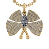 2.98 Ctw VS.SI1 (ALL DIAMOND ARE LAB GROWN ) Diamond 14k Yellow Gold Neckla