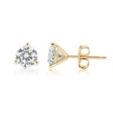 2.08 ctw 14k Yellow Gold 4 Prong Basket Pushback Round Stud