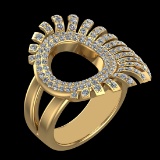 1.74 Ctw VS/SI1 Diamond 10k Yellow Gold Engagement Ring (ALL DIAMOND ARE LA