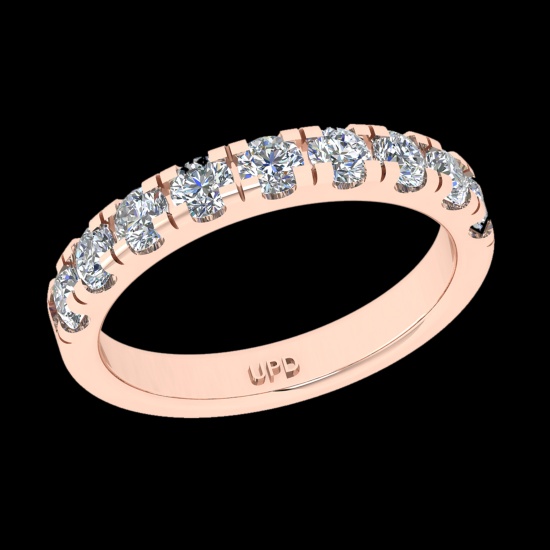 0.99 Ctw VS/SI1 Diamond 10k Rose Gold Eternity Band Ring (ALL DIAMOND ARE L