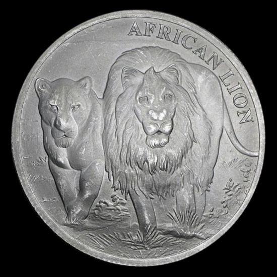 2016 Republic of Congo 5000 Francs 1 oz Silver African Lion BU