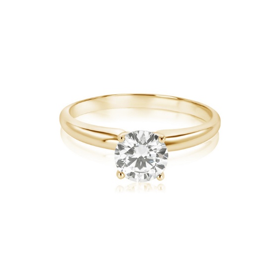 0.7 ctw 14K Yellow Gold Solitaire Solitaire Ring