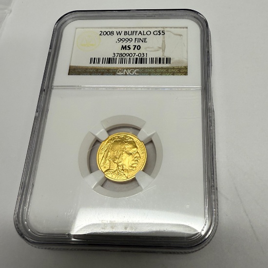 2008-W Gold Buffalo Coin $5 NGC Certified MS-70