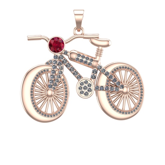 2.82 Ctw VS/SI1 Diamond 14k Rose Gold Pendant (ALL DIAMOND ARE LAB GROWN )