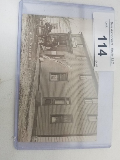 Elkton, OH postcard (W.A.Switzer in wagon)
