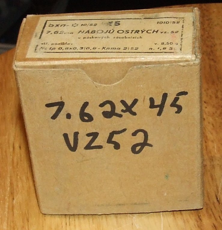 1-15 round box of 7.62X45, VZ52 | Proxibid