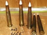 5 British 303 dummy rounds, BPD 952 head stamp