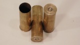 3 Winchester empty brass 12ga shells