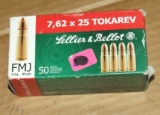 Sellier & Bellot  7.62X25 Tokarev, 50 rounds