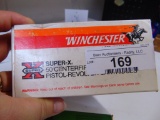 Winchester 38 sp 110 gr silver tip 3/4 full