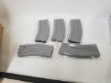 5 steel AR mags - new