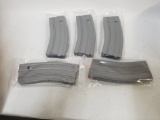 5 steel AR Mags - new