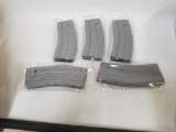 5 steel AR Mags - new