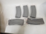 5 steel AR Mags - new