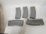 5 steel AR mags - new