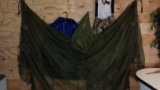 mosquito nets, camo bibs-frogg toggs jacket lg