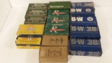 16 old empty ammo boxes