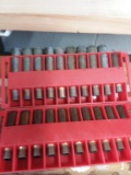 crate (6 boxes) approx 550+ assorted brass/bullets