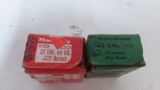 2 partial boxes 45gr .223 Hornet bullets